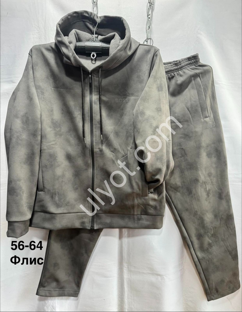 СПОРТ.КОСТЮМ BOSS (56-64) ФЛИС ПРЯМОЙ ХАКИ 
