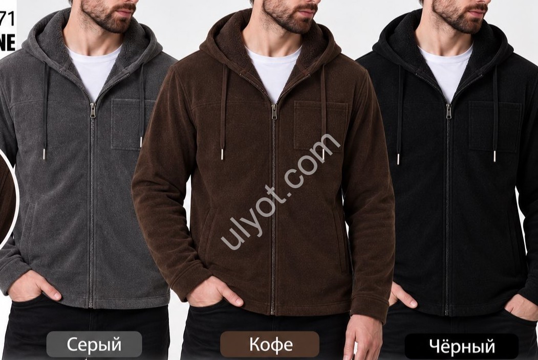 КОФТА (3XL-7XL) хутро Т.СІРИЙ 2057