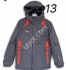 КУРТКА ТЕРМО (M-3XL) ГРАФИТ+ОРАНЖЕВЫЙ 25056-13