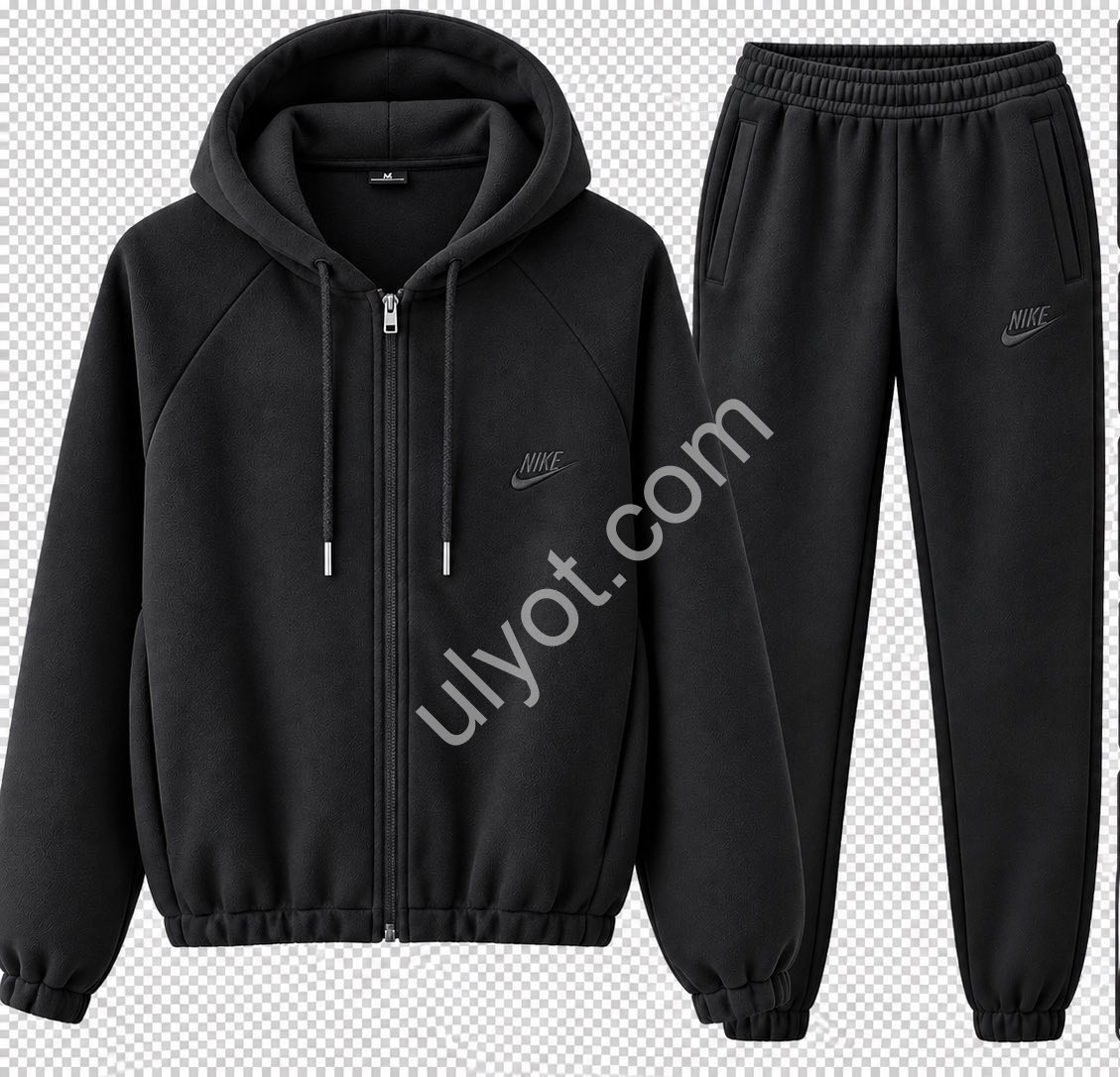 СПОРТ.КОСТЮМ N02 (46-54) ФЛИС МАНЖЕТ ЧЕРНЫЙ 