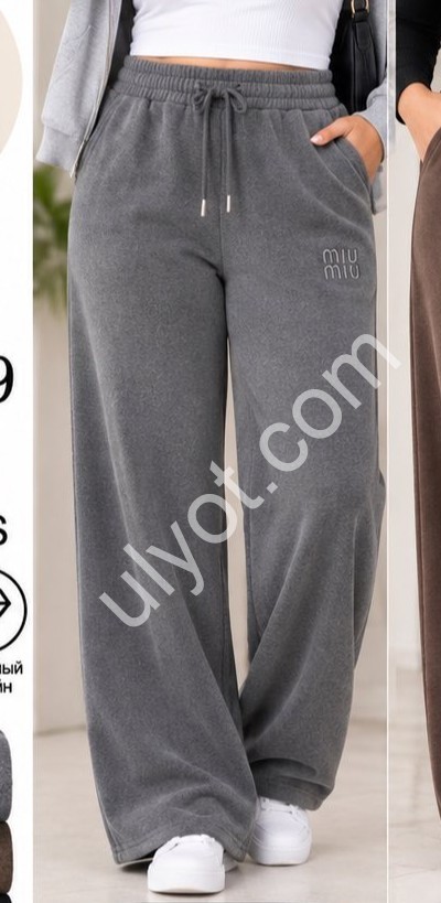 ШТАНИ (3XL-7XL) Хутро СІРИЙ 2189