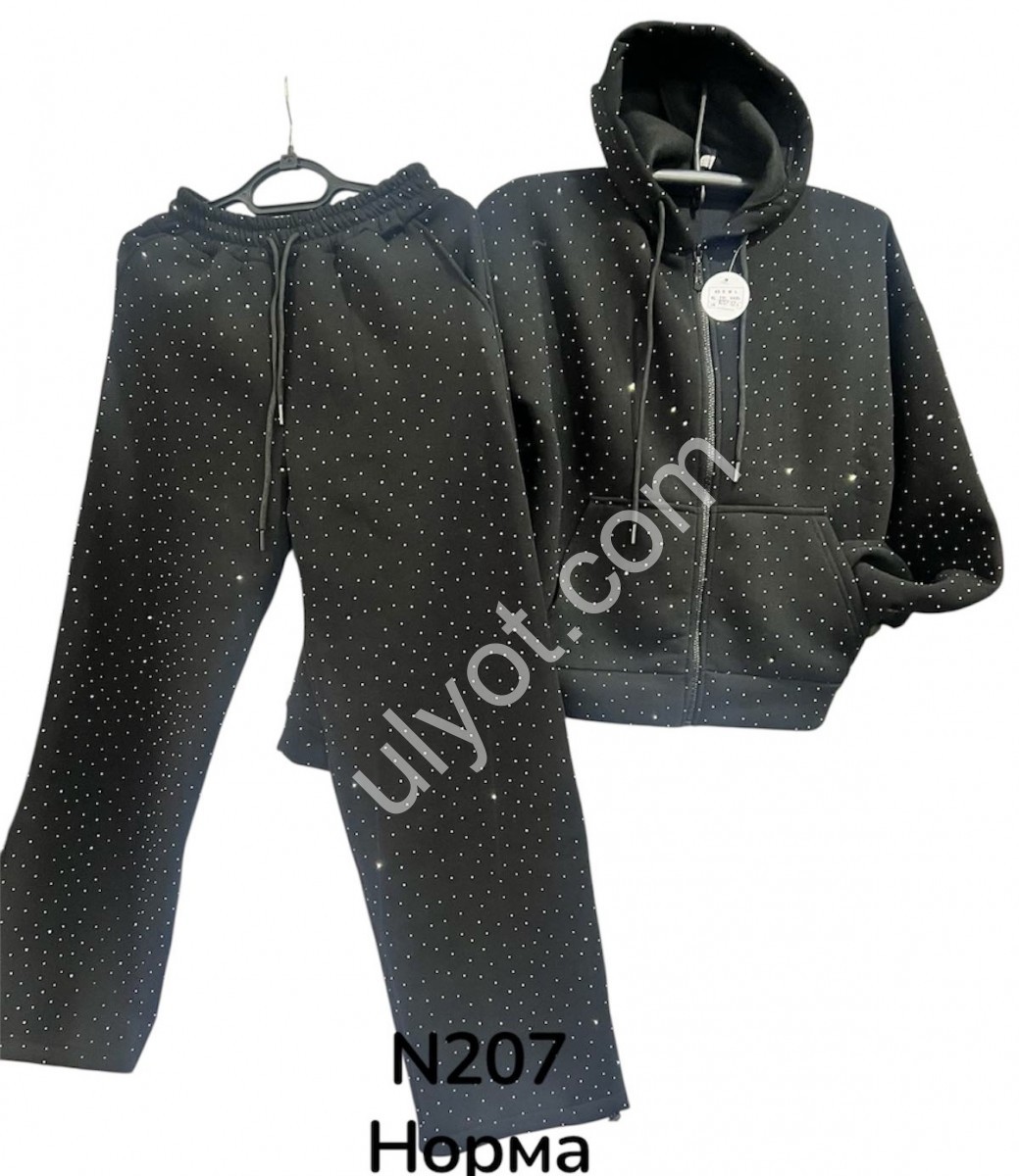 КОСТЮМ (42-50) ПРЯМИЙ ЧОРНИЙ 207