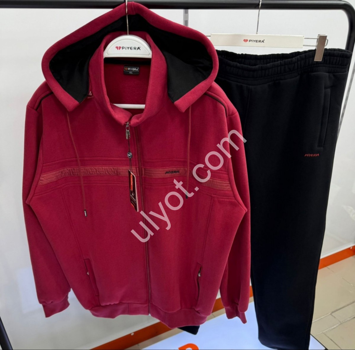 СПОРТ. КОСТЮМ ПИЕРА (6XL-8XL) БАЙКА ПРЯМОЙ БОРДО 5212