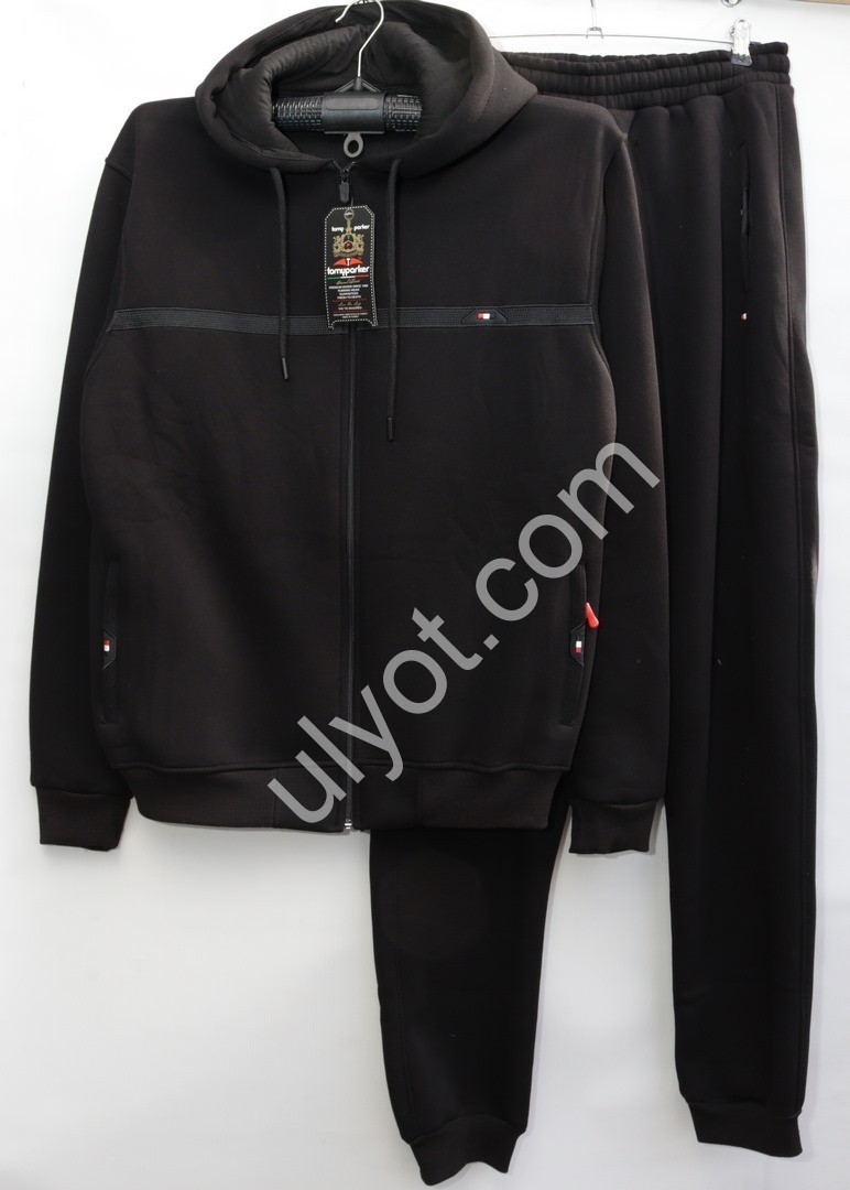 CПОРТ.КОСТЮМ (3XL-6XL) БАЙКА МАНЖЕТ ЧЕРНЫЙ 5847