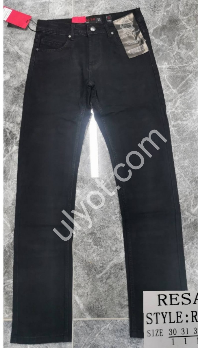 ДЖИНСЫ RESALSA (30-38) ЧЕРНЫЙ 0059DT