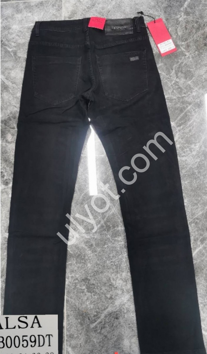 ДЖИНСЫ RESALSA (30-38) ЧЕРНЫЙ 0059DT