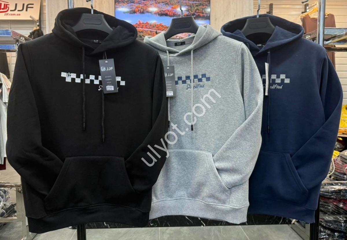ХУДИ JJF (L-3XL) МИКРОМЕХ Т.СИНИЙ 261041
