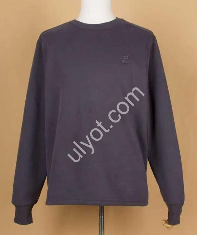 СВИТШОТ JJF (L-4XL) МИКРОМЕХ ЧЕРНЫЙ 88061