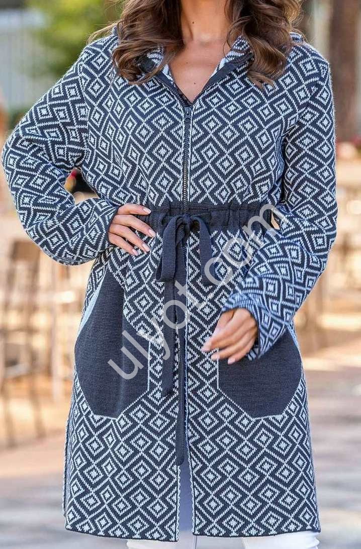 КОФТА-КАРДИГАН-16 (ONE SIZE 44-52) СЕРЫЙ 