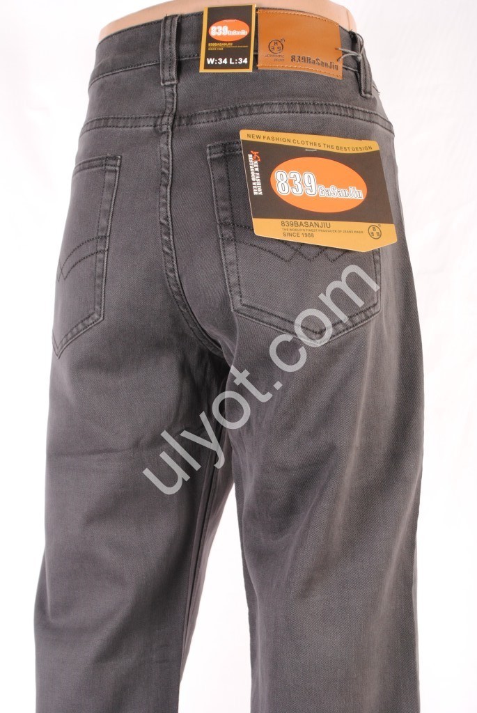 ДЖИНСЫ BASANJIU (34-44) ГРАФИТ 029-11-12
