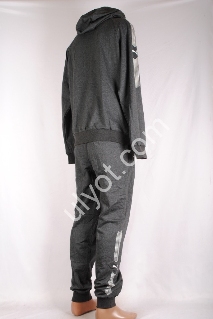 СПОРТ. КОСТЮМ (M-3XL) МАНЖЕТ Т.СЕРЫЙ 2003