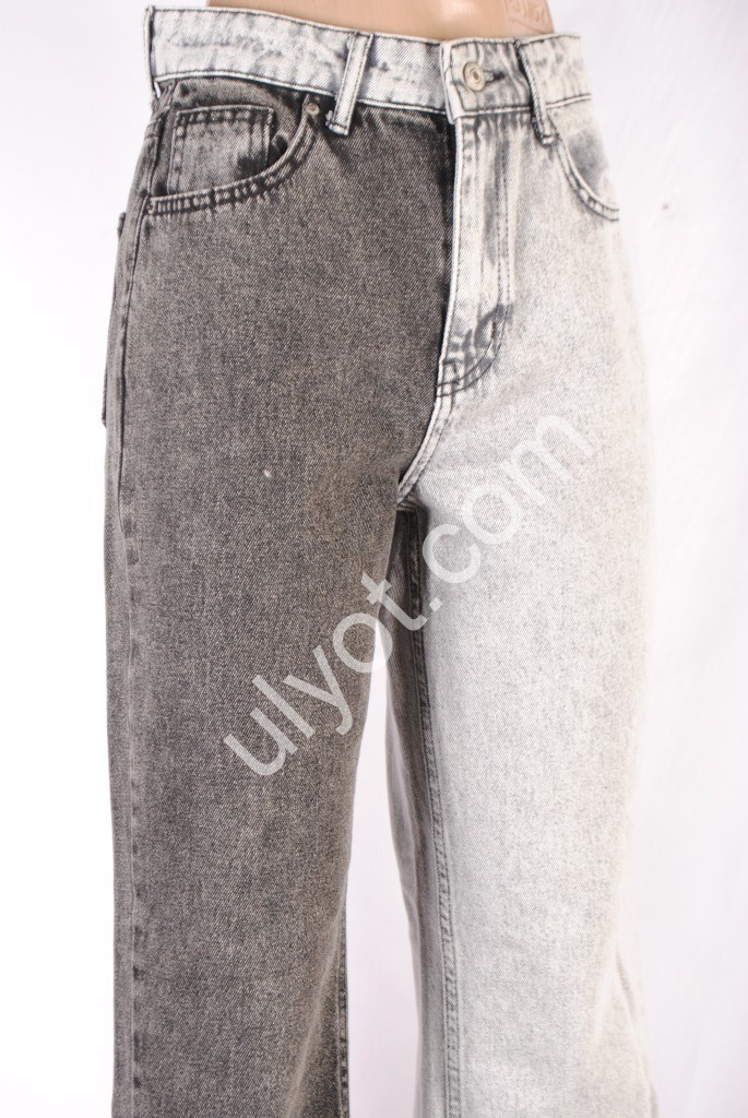 Фото 2 ДЖИНСИ TOP SHOP (25-32) ГРАФІТ+СВ.СІРИЙ 5013