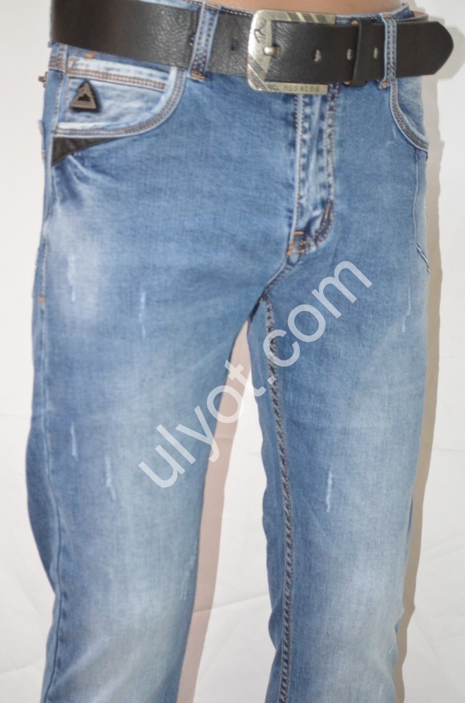 Фото 2 ДЖИНСЫ RESALSA (30-38) ГОЛУБОЙ 8093