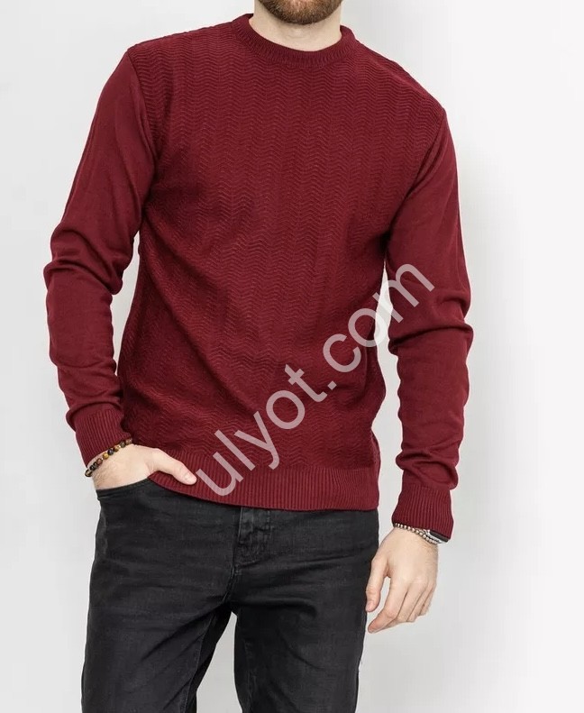 СВИТЕР ABDO HALLAB (L-2XL) БОРДО 880825