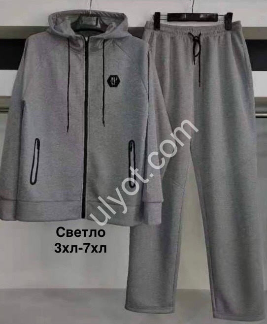 СПОРТ.КОСТЮМ (3XL-7XL) ПРЯМИЙ СІРИЙ 2369