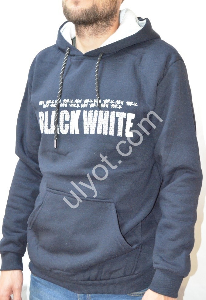 БАТНИК BLACK WRITE (M-3XL) Т.СИНИЙ ФЛИС 