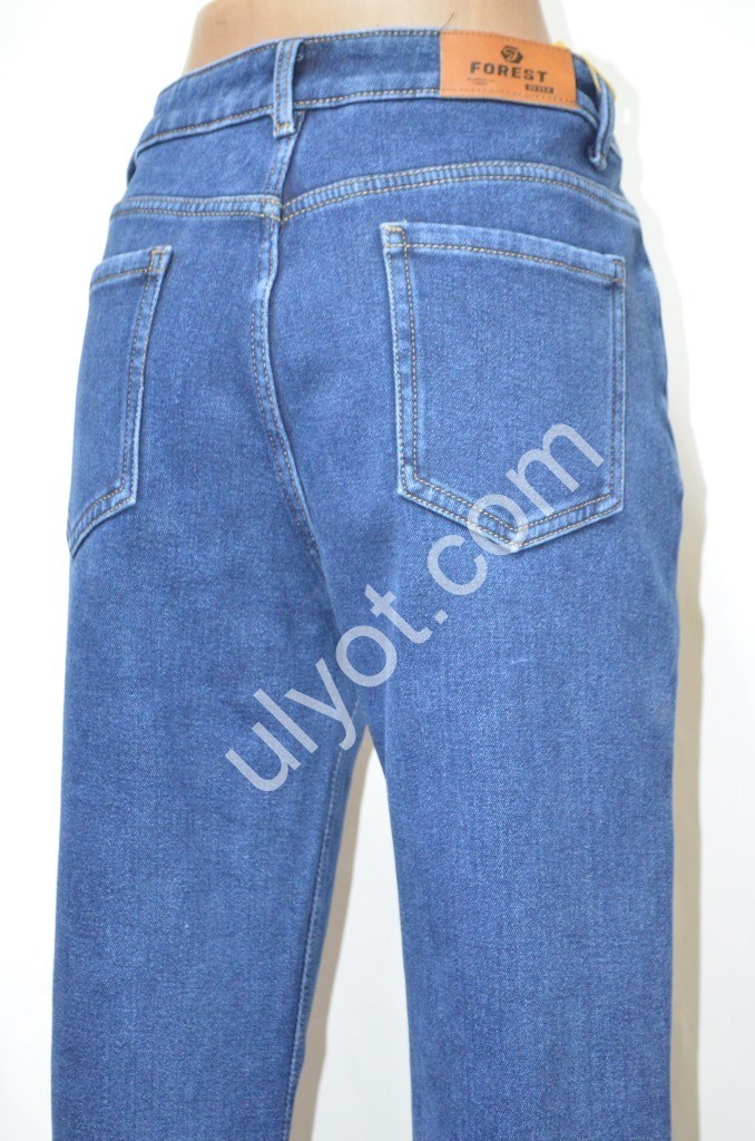 ДЖИНСЫ FOREST JEANS (28-33) Т.СИНИЙ ФЛИС 3698