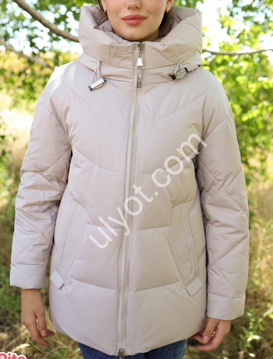 КУРТКА MAX RITA (S-2XL) СВ.БЕЖЕВЫЙ 1105