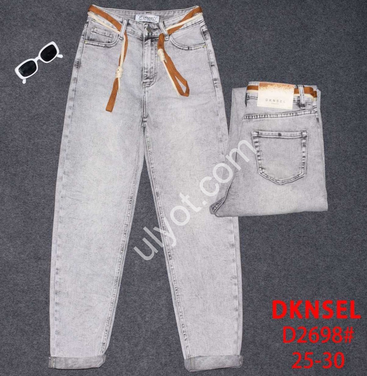 ДЖИНСЫ DKNSEL (25-30) СВ.СЕРЫЙ 2698