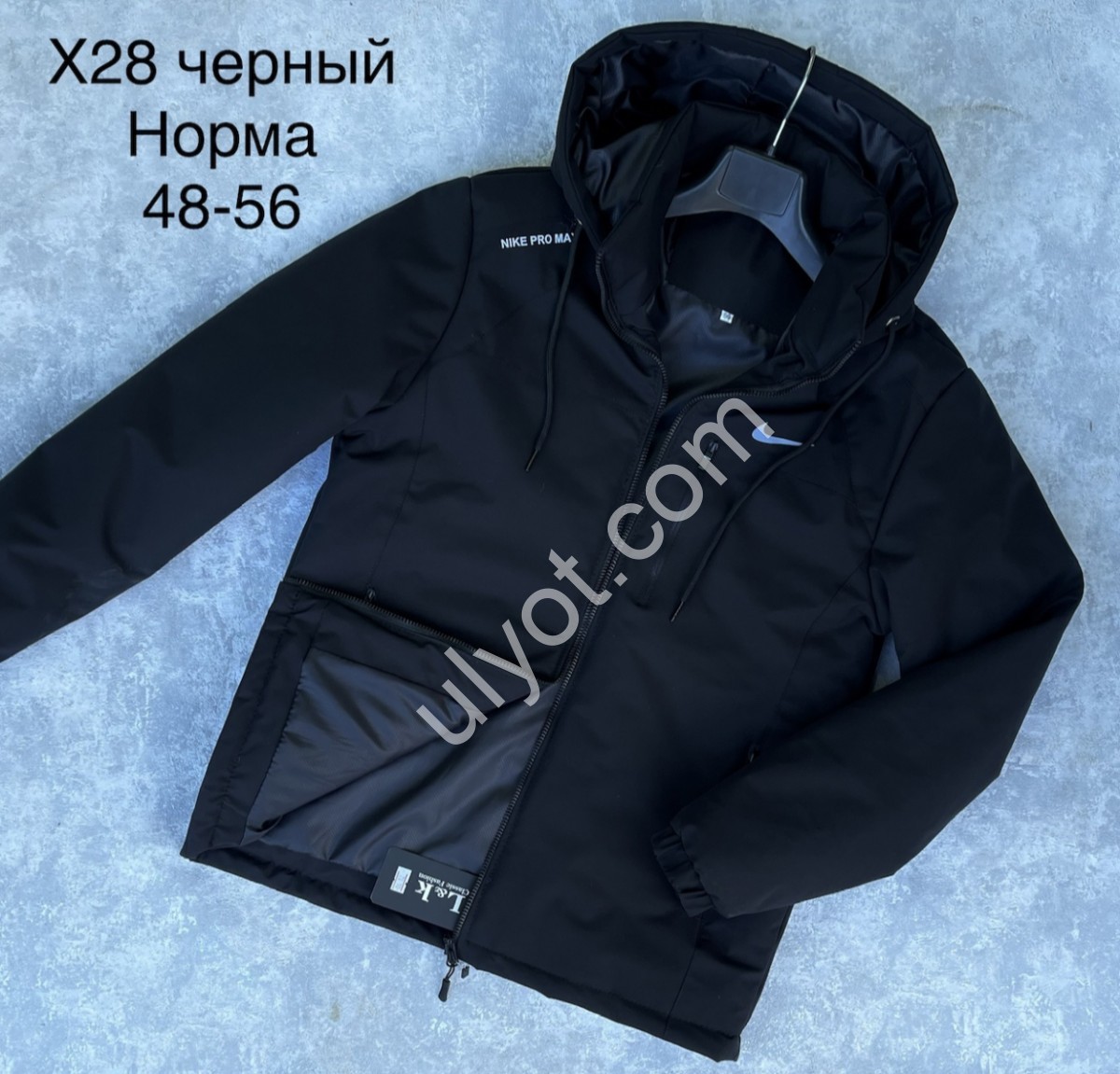 ВЕТРОВКА N02 (48-56) ЧЕРНЫЙ X28