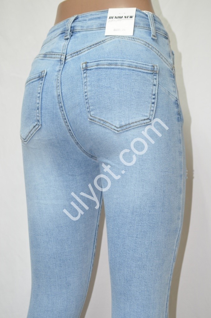 ДЖИНСЫ DENIM NEW (25-30) ГОЛУБОЙ 605