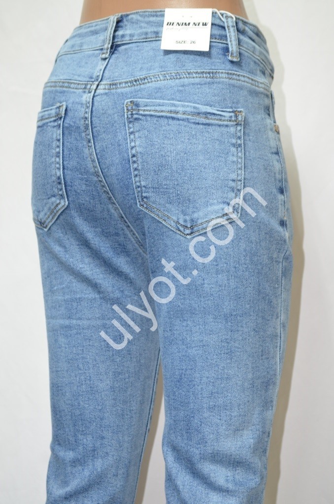 ДЖИНСЫ DENIM NEW (25-30) ГОЛУБОЙ 609