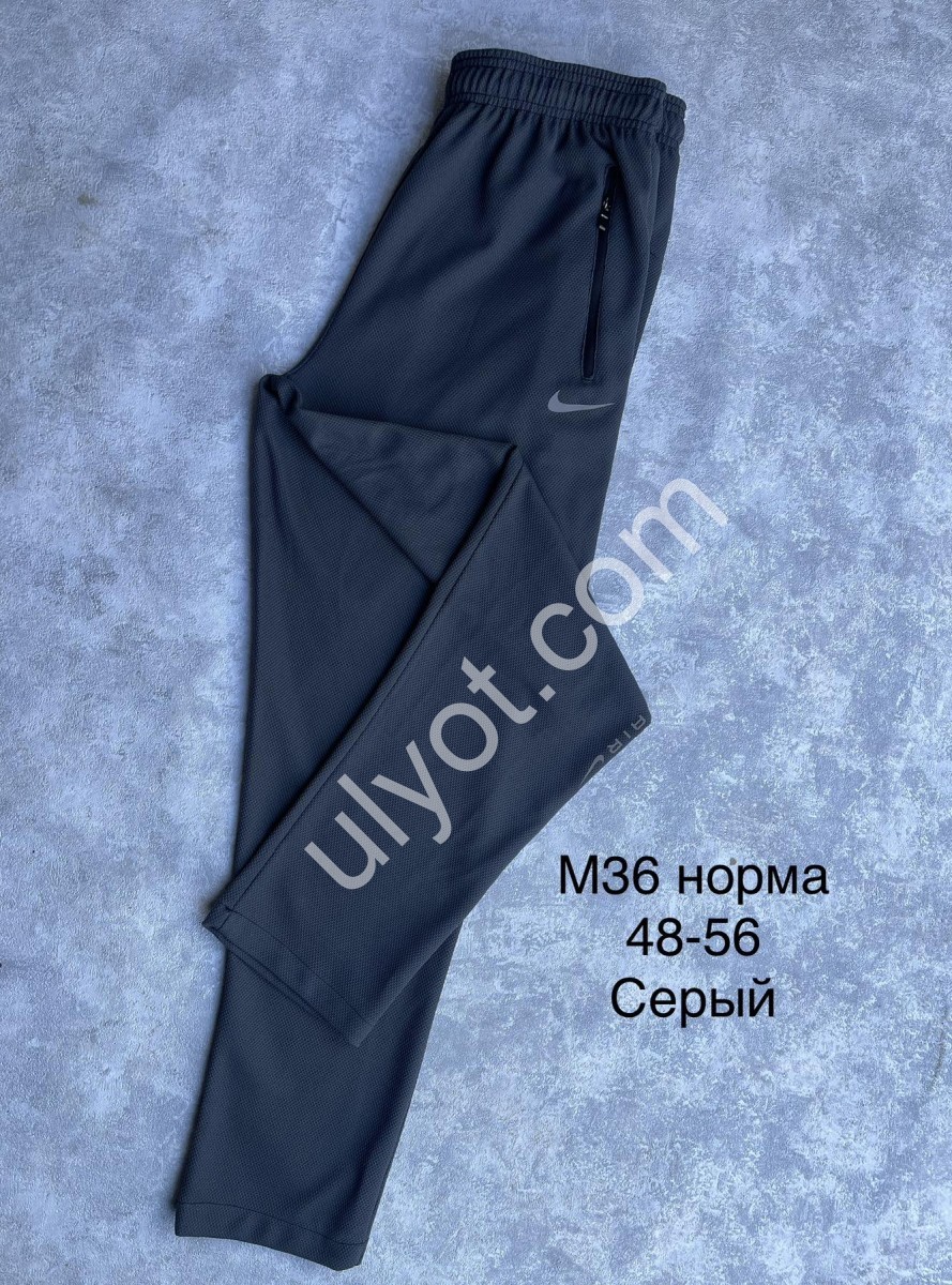 СПОРТ.ШТАНЫ N02 (48-56) ПРЯМОЙ СЕРЫЙ M36