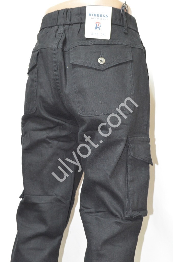ДЖИНСЫ RTROOSS (32-36) ЧЕРНЫЙ 8079
