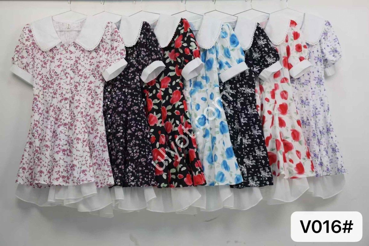 СУКНЯ (M-XL) БІЛИЙ З РОЖОВИМ 016