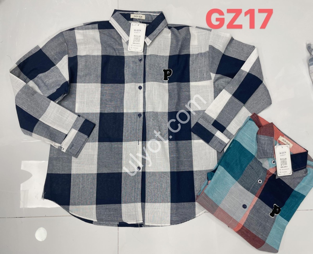 РУБАШКА (OVER SIZE)  КЛЕТКА GZ17