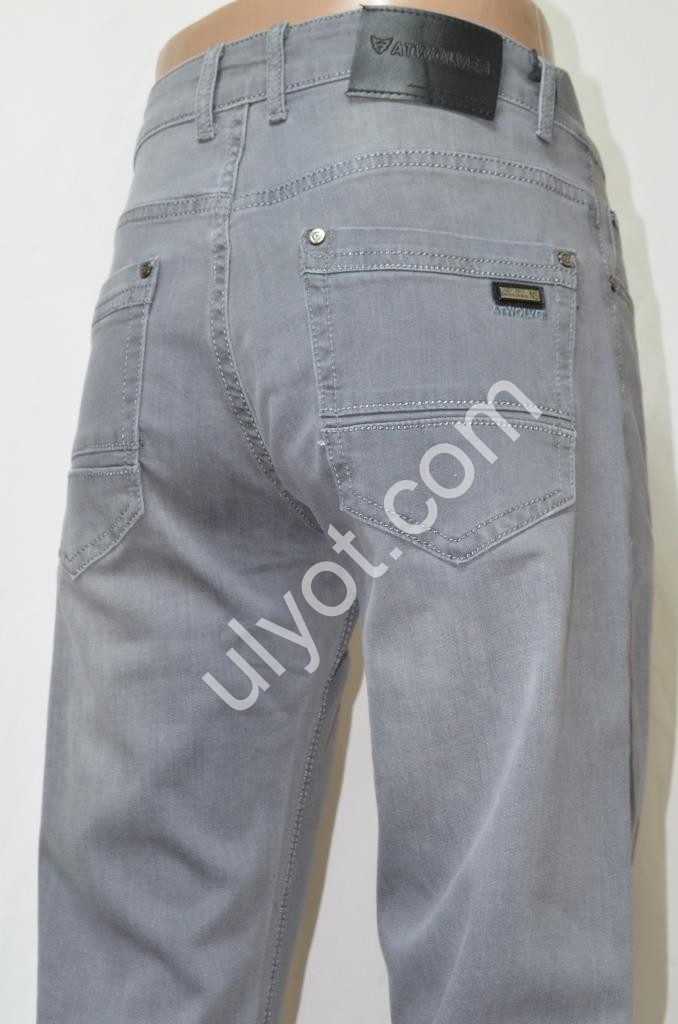 Фото 1 ДЖИНСЫ ATWOLVES (32-38) СЕРЫЙ AT6692