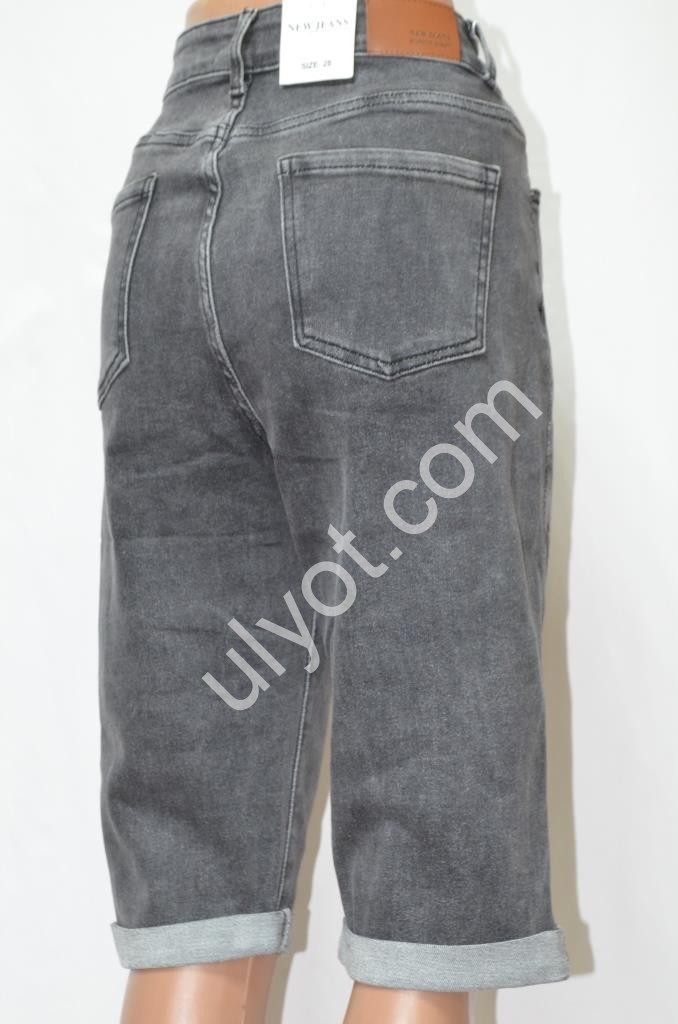Фото 1 ШОРТЫ NEW JEANS (28-33) СЕРЫЙ W536