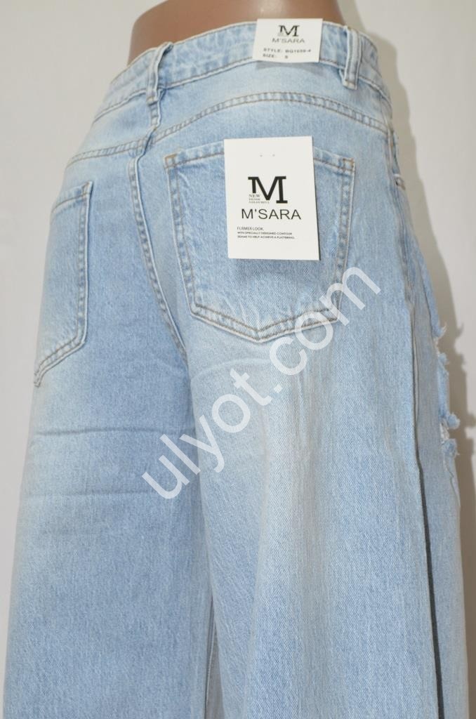 ДЖИНСЫ M.SARA (XS-XL) ГОЛУБОЙ 1059-4