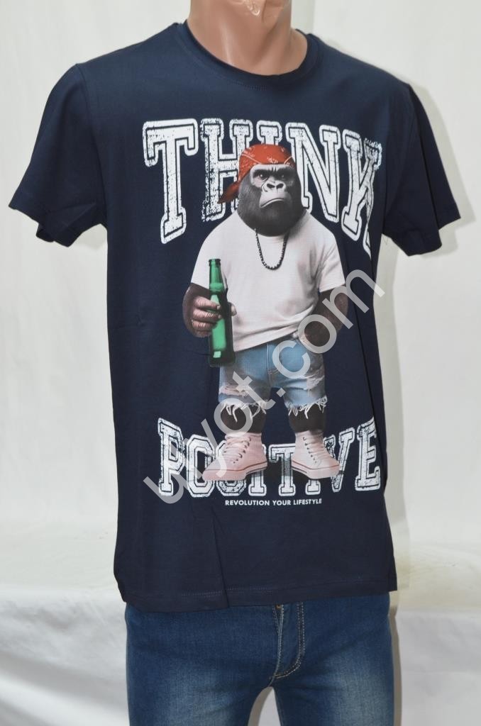 ФУТБОЛКА (S-2XL) Т-СИНИЙ 4150