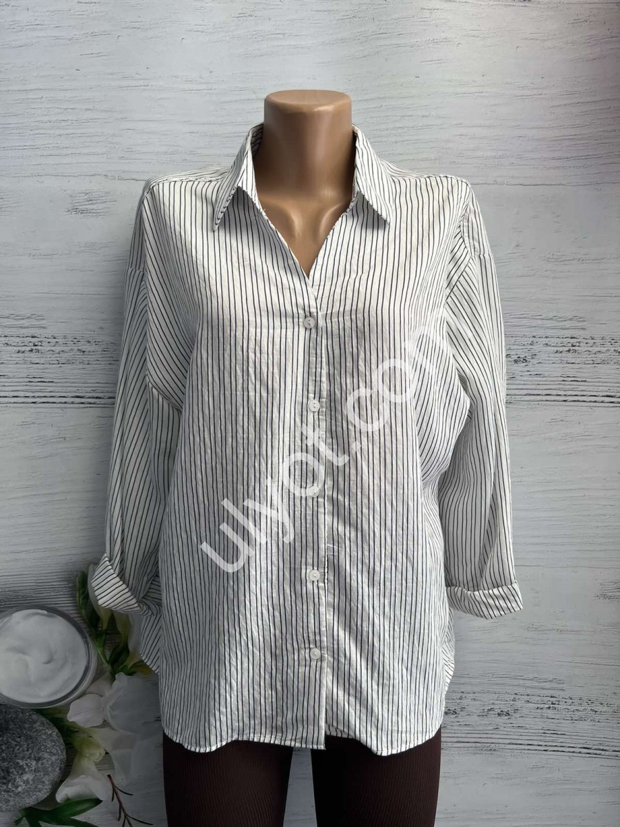 РУБАШКА-48 (OVERSIZE) БЕЛ+ЧЕРН 
