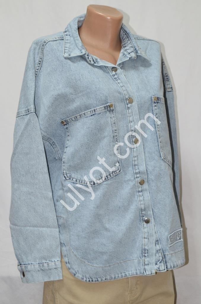 ДЖИНСОВА сорочка TOP SHOP (SL) БЛАКИТНИЙ 3448