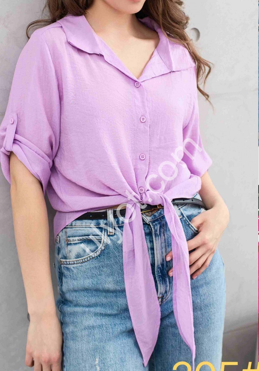 БЛУЗКА (XL-4XL) ОЛИВКА 205
