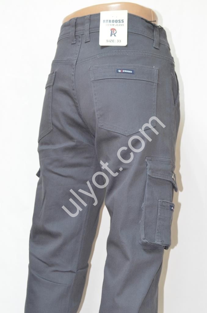 ДЖИНСЫ RTROOSS (30-38) СЕРЫЙ 8086