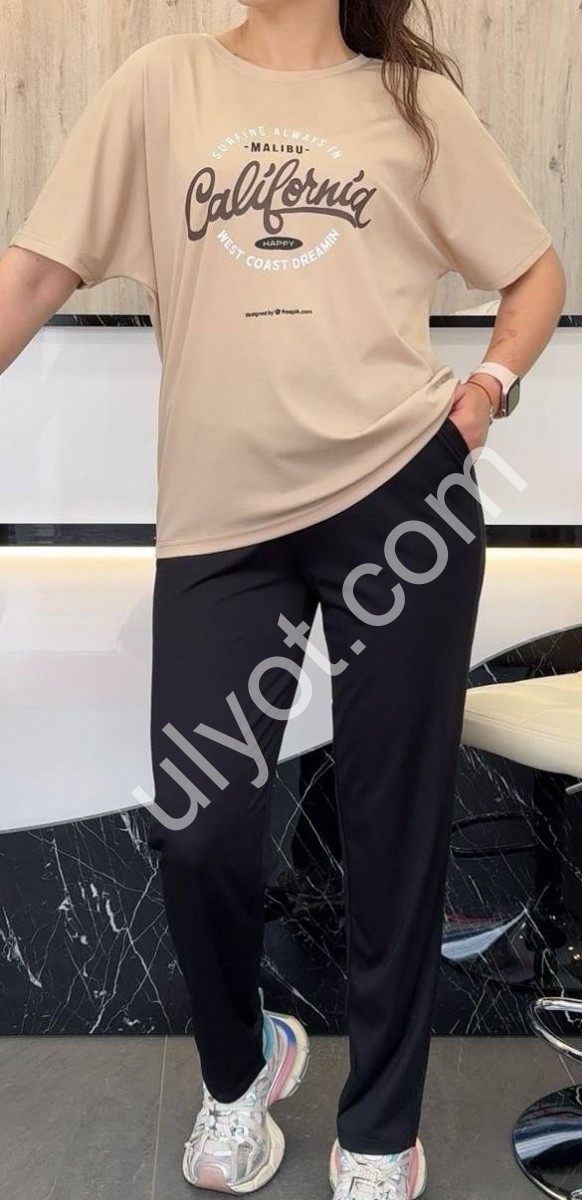 КОСТЮМ JJF (XL-5XL) БЕЖОВИЙ+ЧОРНИЙ