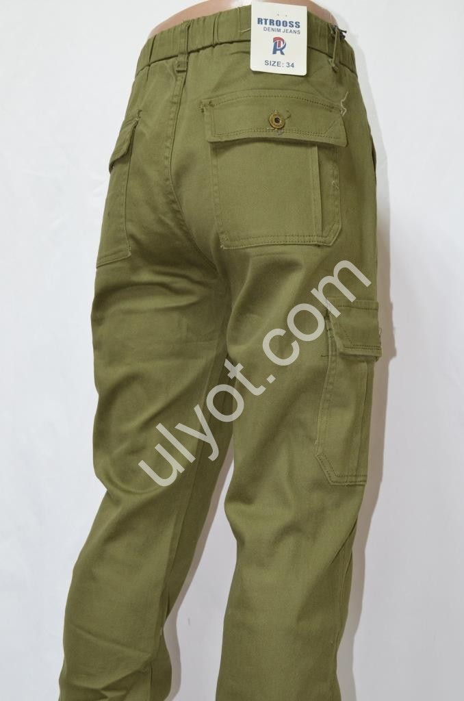 ДЖИНСЫ RTROOSS (30-36) ХАКИ 8078-4