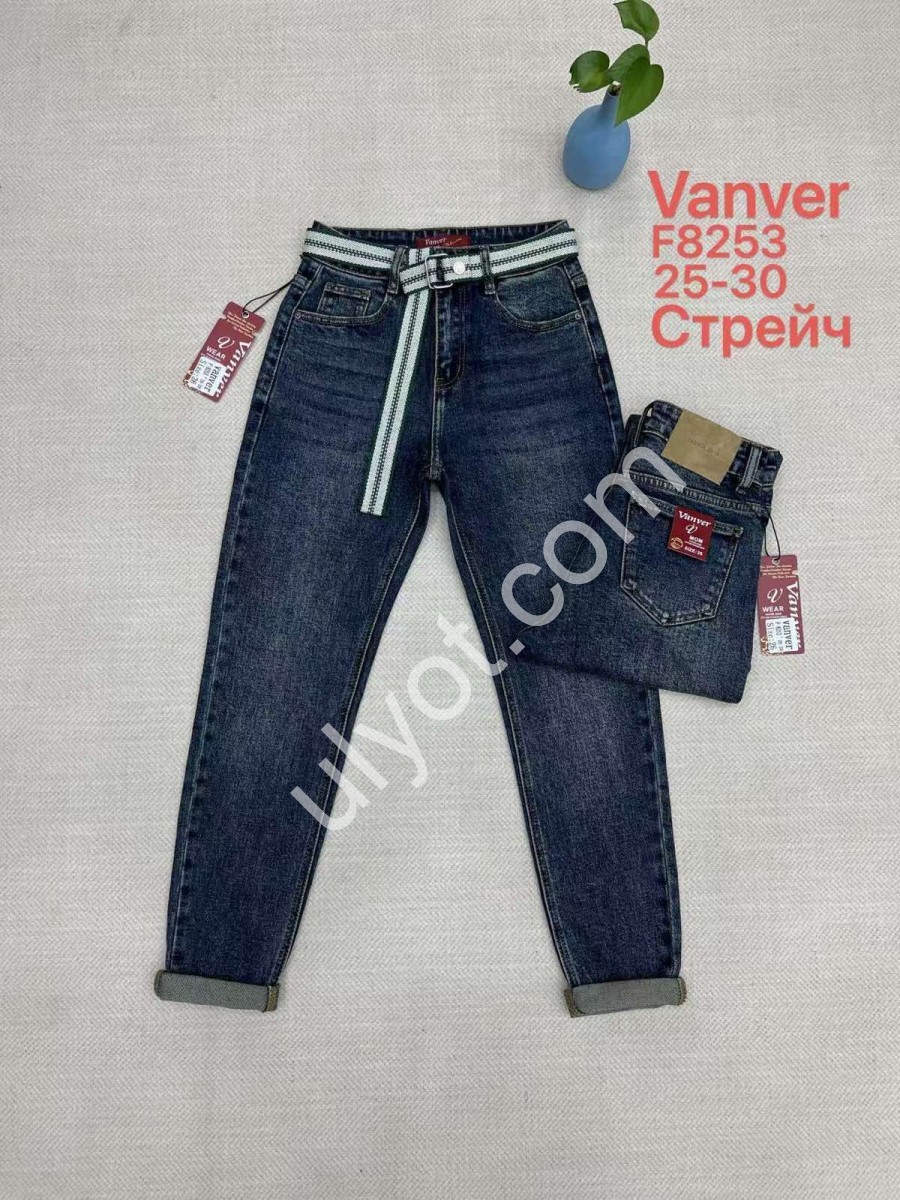 ДЖИНСЫ VANVER (25-30) Т.СИНИЙ 8253