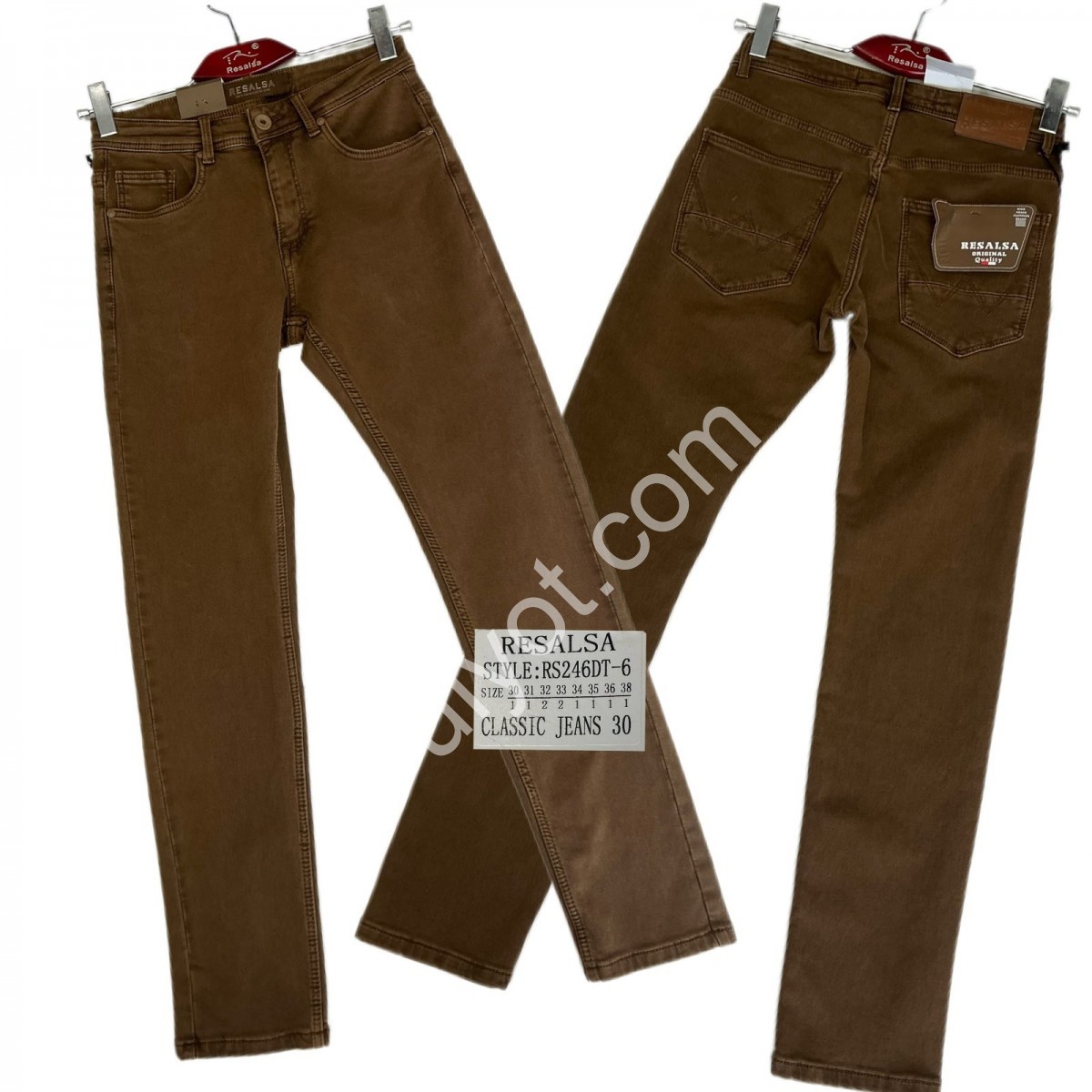 ДЖИНСИ RESALSA (30-38) КОРИЧНЕВИЙ RS246