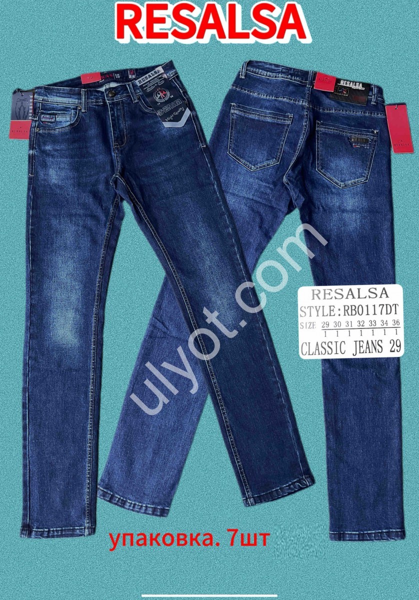 ДЖИНСИ RESALSA (29-36) ТЕМНО СИНІЙ RB0117