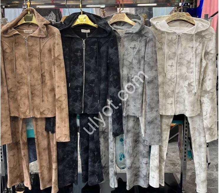 КОСТЮМ (M-2XL) СВ.СІРИЙ T136