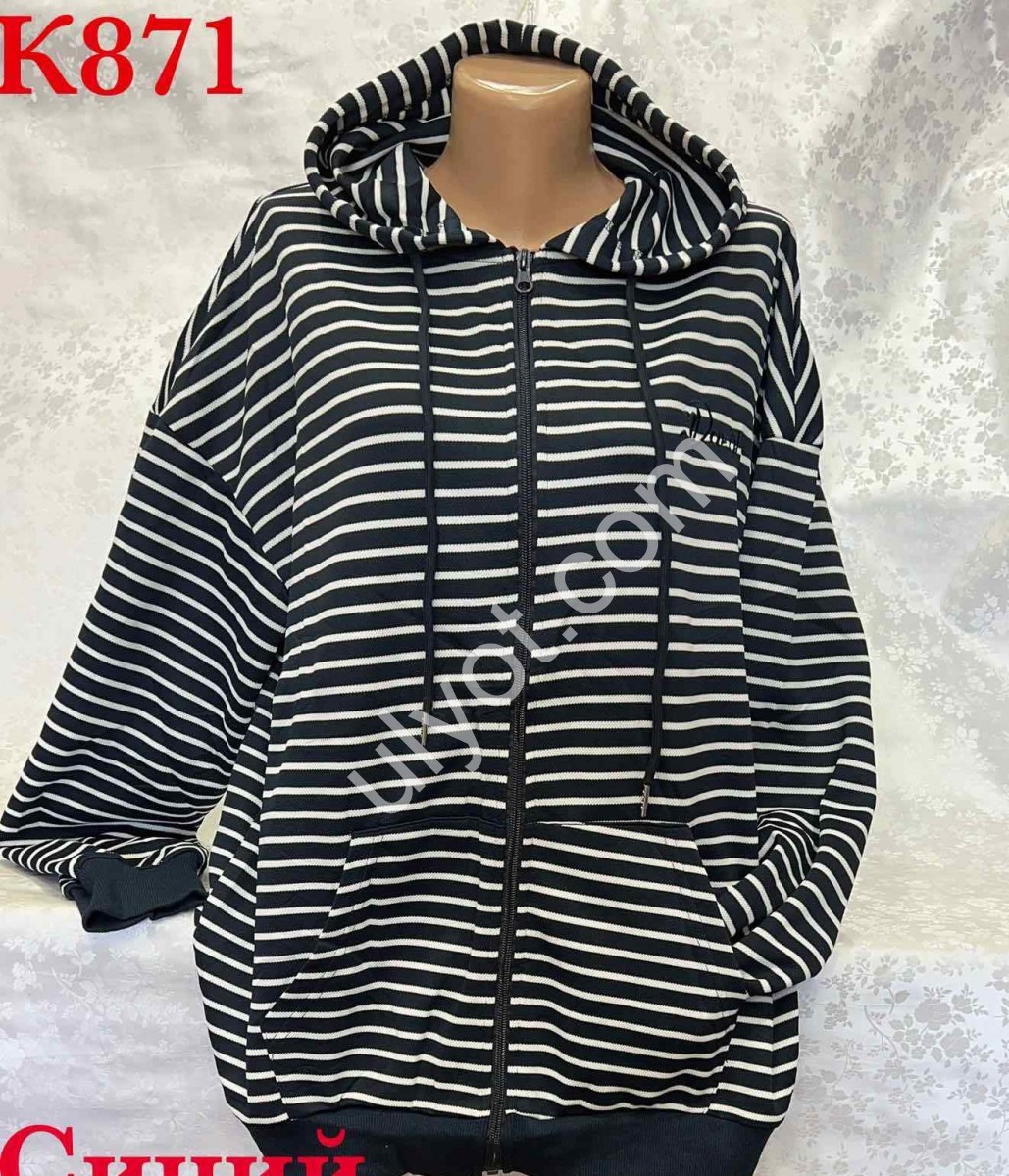 КОФТА (XL-4XL) Т.СИНИЙ K871