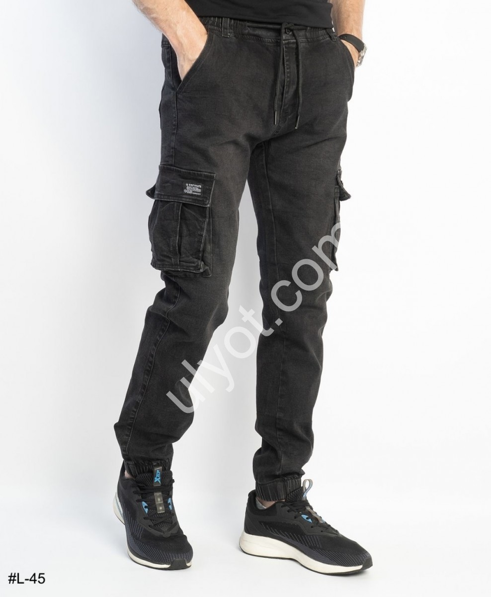ДЖИНСЫ LIHONG (29-38) ГРАФИТ L45