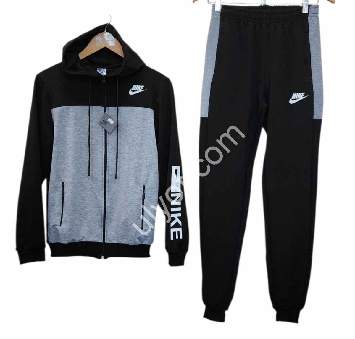 СПОРТ.КОСТЮМ N02 (36-44) МАНЖЕТ СЕРЫЙ+ЧЕРНЫЙ 