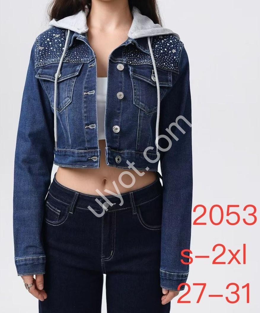 ДЖИНСОВАЯ КУРТКА JELEEY (S-2XL) Т.СИНИЙ 2053