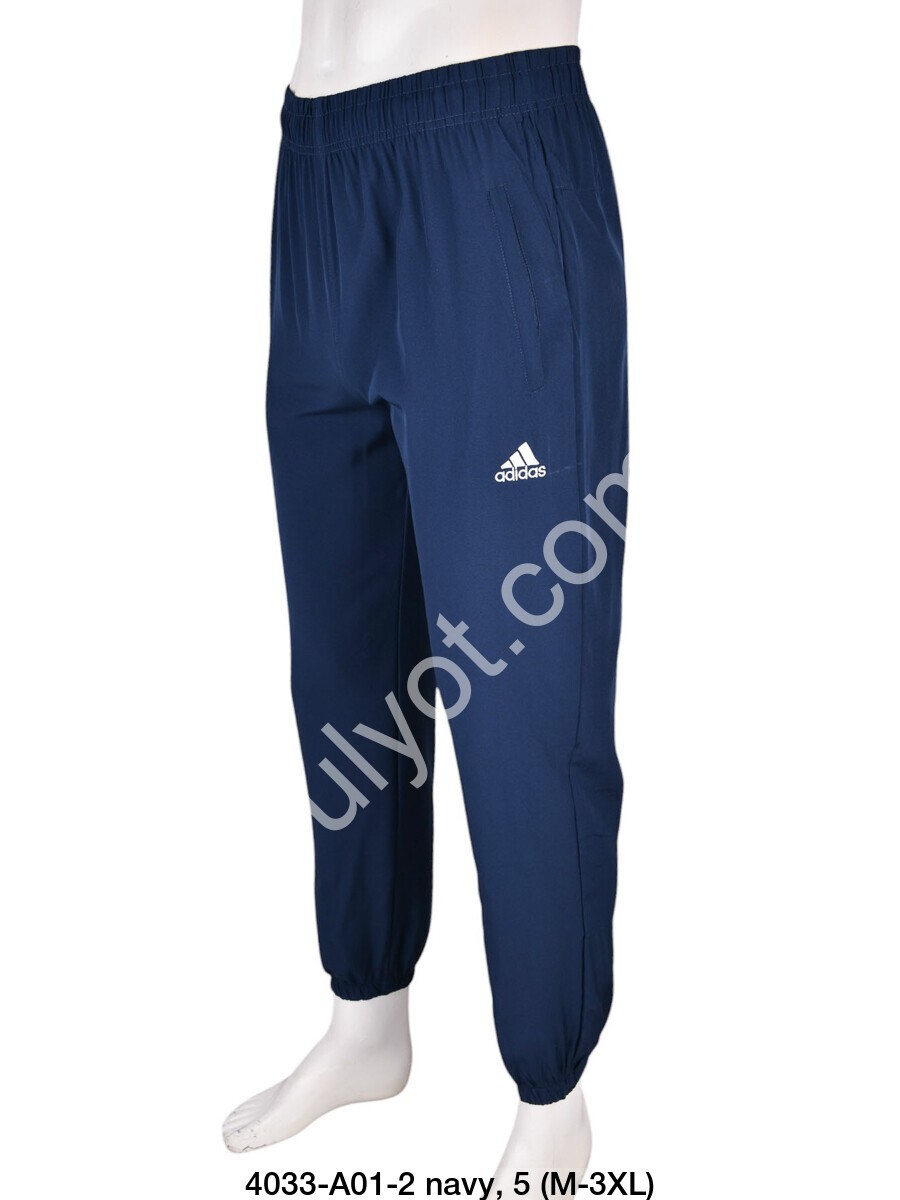 СПОРТ.ШТАНЫ A01 (M-3XL) МАНЖЕТ Т.СИНИЙ A01-2