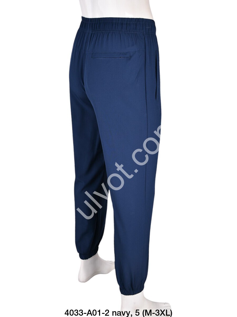 СПОРТ.ШТАНЫ A01 (M-3XL) МАНЖЕТ Т.СИНИЙ A01-2
